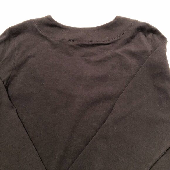 Betty Barclay Scoop Neck 3/4 Sleeve Top with Circle Detail Black + Silver Sz 8 - Picture 5 of 10